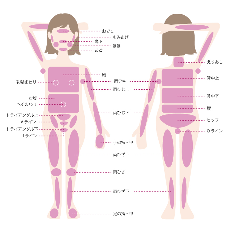 HIFU（ハイフ）施術箇所